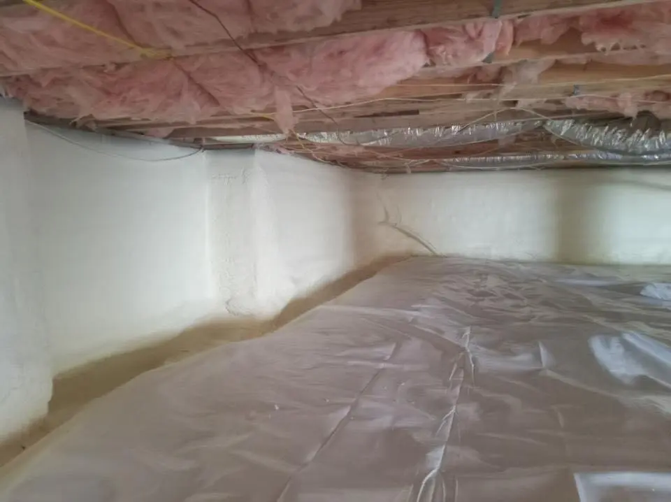 Crawl space encapsulation with closed-cell spray foam for Spray Foam Roofing Repair in Lamont